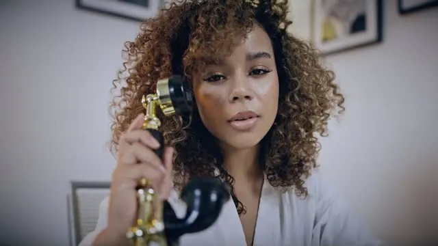 A woman on an old telephone, O.S.T.R. CRISTAL